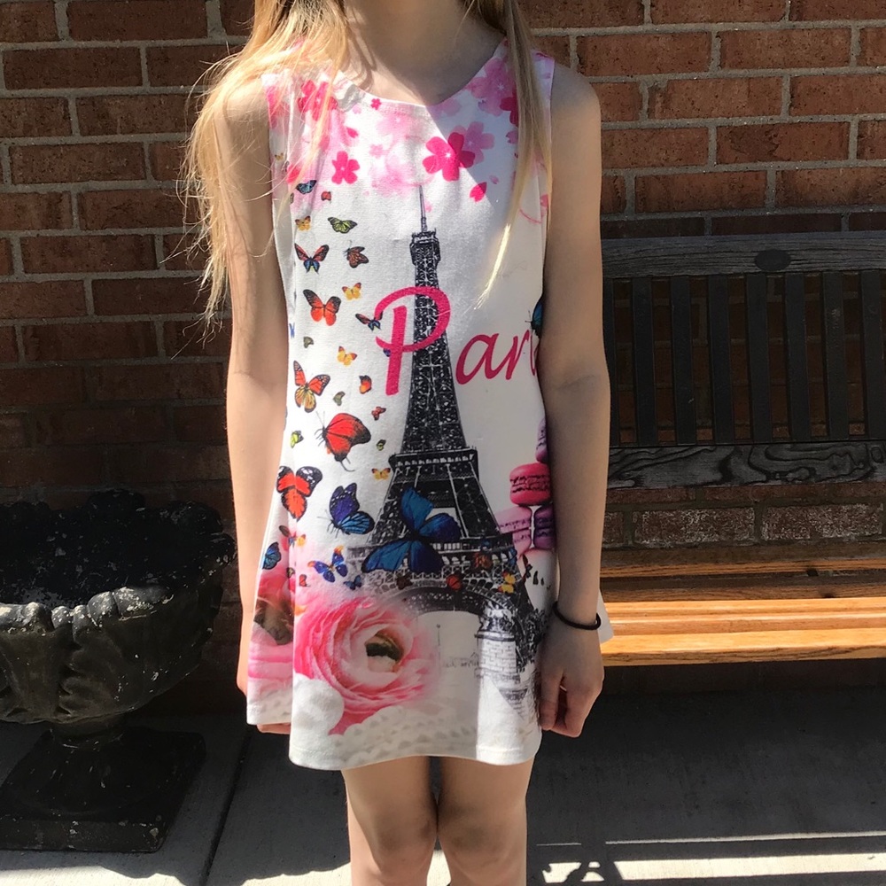 Girls graphic skater dress